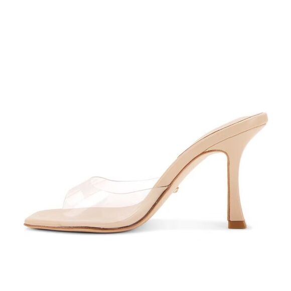 RAYE Julietta Mules in Natural shoes high heels clear PVC Revolve As Is 9 - Picture 3 of 13